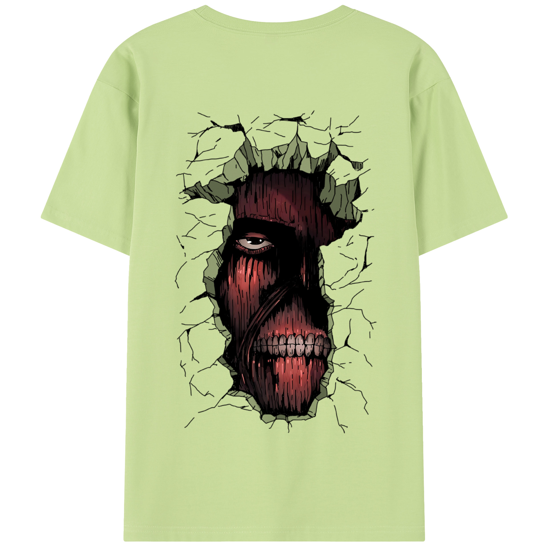 （画像用） 進撃の巨人 Attack on Titan 綿100％半袖Tシャツ（背面プリント）